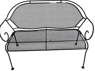 MID CENTURY WOODARD STYLE PATIO SETTEE