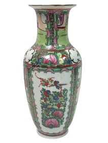 CHINESE FAMILLE ROSE STYLE VASE 13"