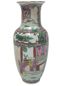CHINESE FAMILLE ROSE STYLE VASE 10"