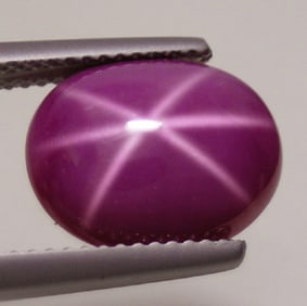 PLUM STAR RUBY GEMSTONE 3.95 CT $420
