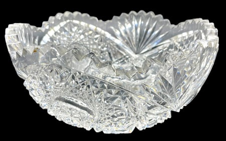 AMERICAN BRILLIANT CRYSTAL BOWL 8"