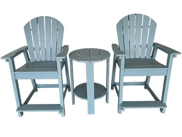 WEATHER RESISTANT ADIRONDACK TABLE & CHAIRS 45"
