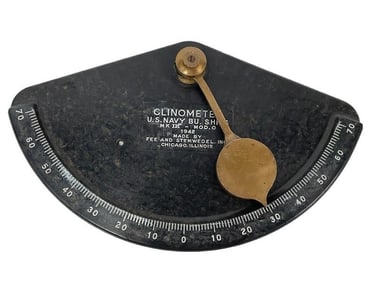 VINTAGE U.S. NAVY SHIPS CLINOMETER 12