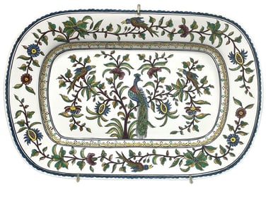 LARGE PORTUGAL HAND PAINTED CERAMIC PLATTER 23"
