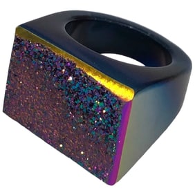 NEW! DARA ETTINGER DRUZY GEODE RING SZ 8.5