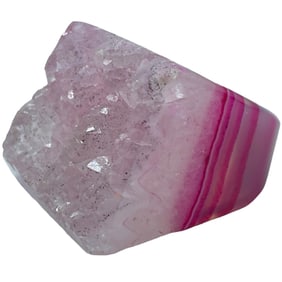 NEW! DARA ETTINGER PINK DRUZY GEODE RING SZ 6.5