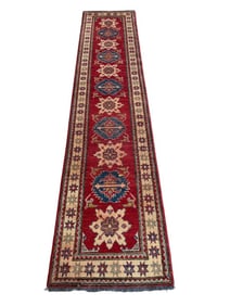 KAZAK STYLE RED RUNNER CARPET 10 FT
