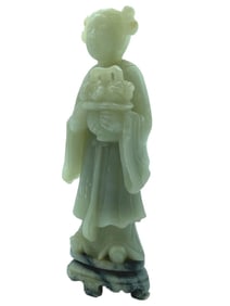 VINTAGE HARDSTONE CHINESE STONE CARVING 8"