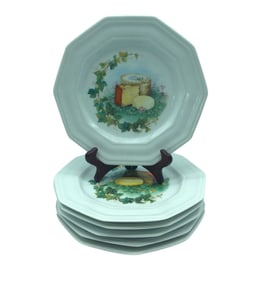 PLATES 6 LIERRE SAUVAGE CNP FRANCE CHEESE 8"