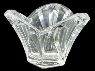 LEXOX FINE CUT CRYSTAL CANDLEHOLDER 4"