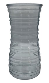 VINTAGE GLASS FLOWER VASE 10"