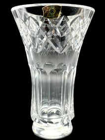 CRYSTAL VASE VAL STLAMBERT BELGIUM 6"
