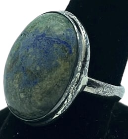 AZURITE STERLING SILVER WOMEN'S RING SZ 9