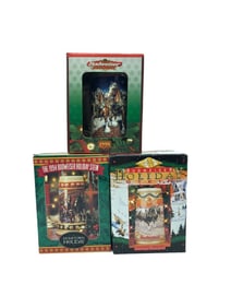 HOLIDAY BEER MUG LOT OF 3 BUDWISER HOLIDAY STEIN