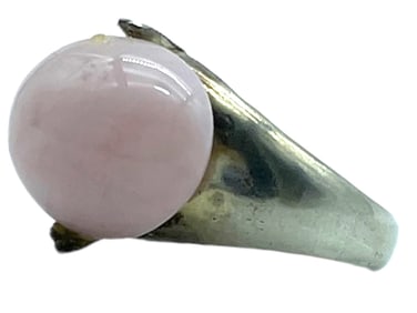 PINK OPAL STERLING SILVER WOMEN'S RING SZ 9.5