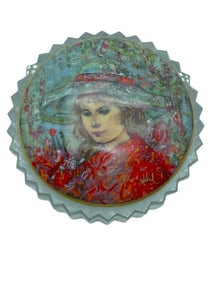 EDNA HIBEL THE SONG OF LIFE ART GLASS PAPERWEIGHT