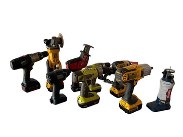HUGE LOT OF RYOBI BOSCH DEWALT POWER TOOLS