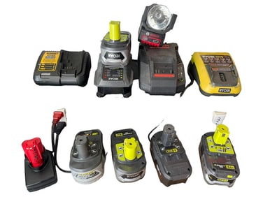 RYOBI DEWALT RECHARGEABLE BATTERIES & CHARGERS