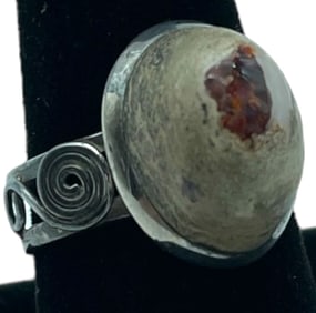 SPESSARTINE STERLING SILVER WOMAN'S RING SZ 9