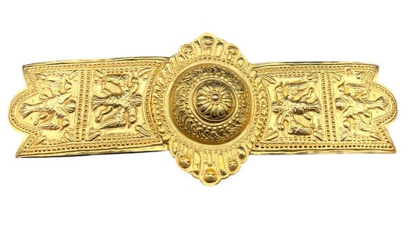 VINTAGE ALEXIS KIRK RUNWAY BELT BUCKLE: GREAT LARGE VINTAGE ALEXIS KIRK RUNWAY BELT BUCKLE-GOOD VINTAGE PREOWNED CONDITION-BD4824