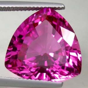 21.25 CT. PINK SAPPHIRE TRILLION CUT GEMSTONE $480 (1 of 1)