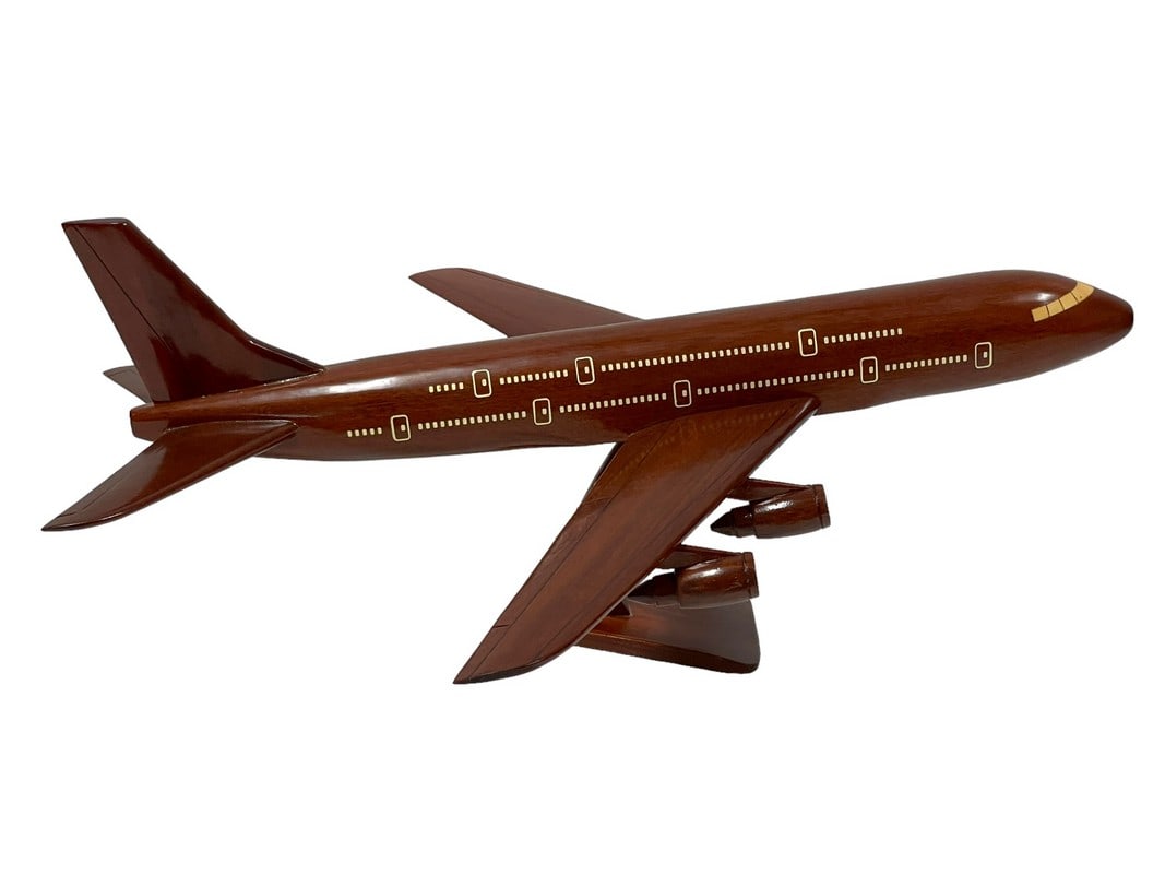 A380 WOOD AIRPLANE MODEL ON STAND 18" (1 of 7)