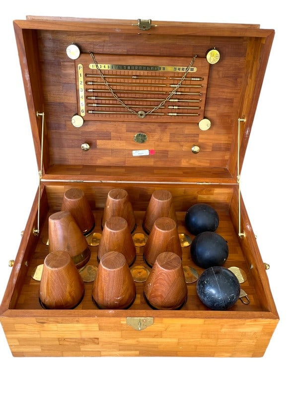 BARLOW TYRIE TEAK LUXURY LAWN SKITTLES SET 27" (1 of 6)