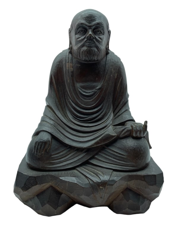WOODEN CARVED BUDDA 10": WOODEN CARVED BUDDA 10"-SIZE APPROX 10"H-VERY GOOD PRE OWNED CONDITION-BL32124 Bidders may pick up their items from the auction-house or have their items shipped. Appointments are required for local p