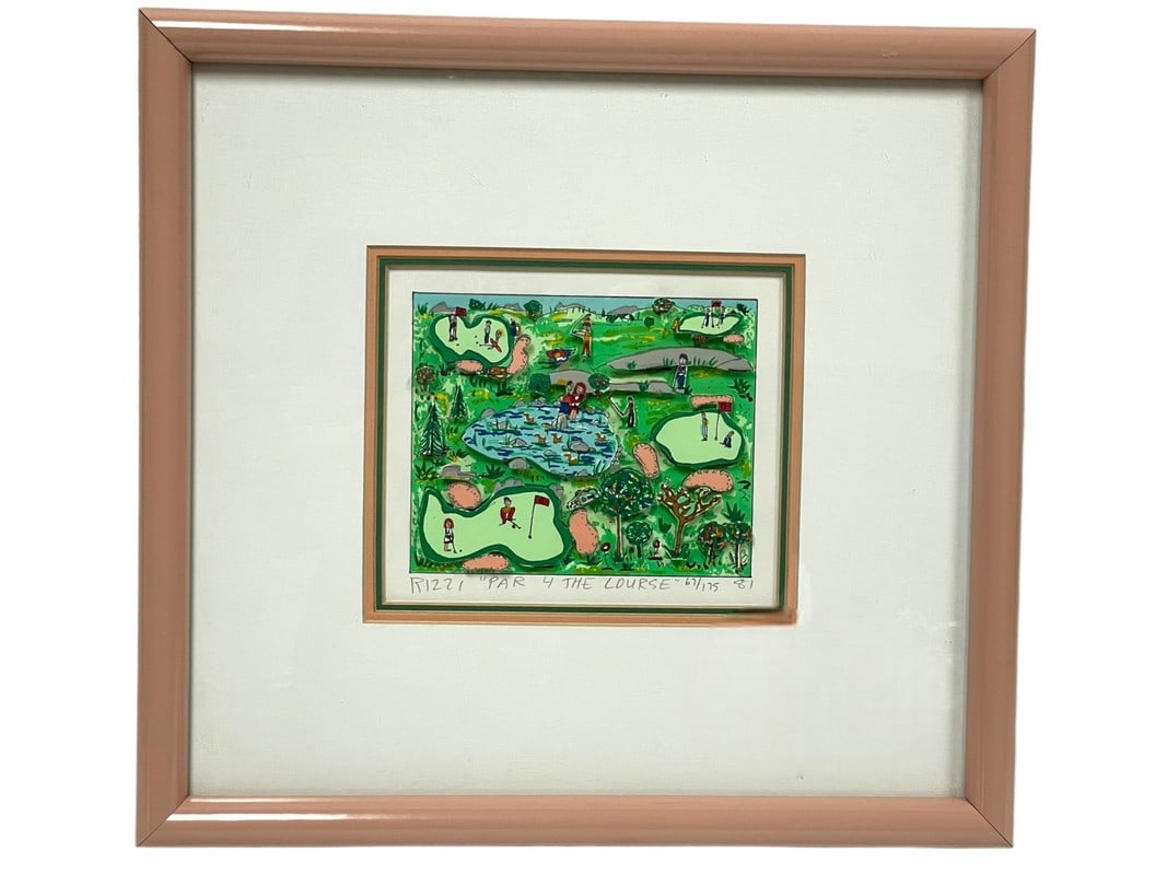 JAMES RIZZI "PAR FOR THE COURSE" 3D LITHOGRAPH 12" (1 of 4)