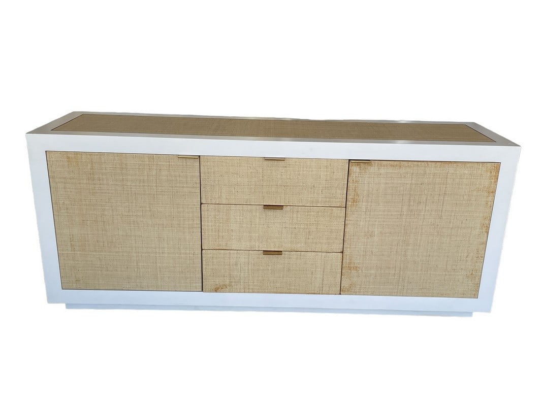 SERENA & LILY WOVEN RAFIA MERCER DRESSER 72" (1 of 7)