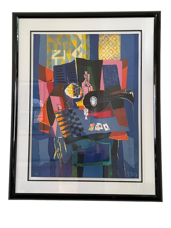 MARCEL MOULY SIGNED LITHOGRAPH PRINT 44": MARCEL MOULY SIGNED LITHOGRAPH PRINT -44" X 35" APPROX -VERY GOOD PRE OWNED CONDITION -DP41924