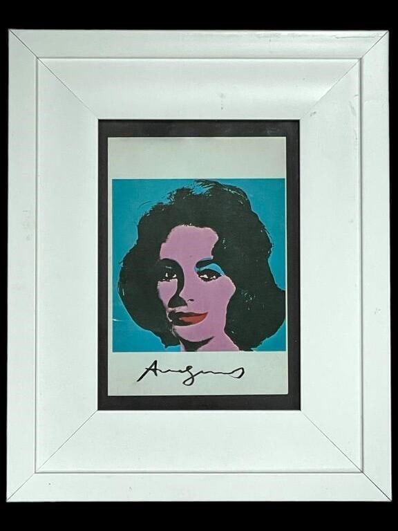 ANDY WARHOL SIGNED BLUE LIZ INVITATION 1963 6" (1 of 5)