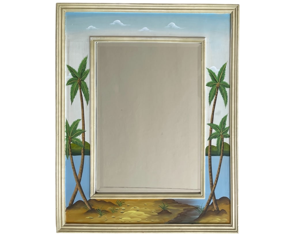 COASTAL MODERN PALM TREE MIRROR 36" (1 of 5)