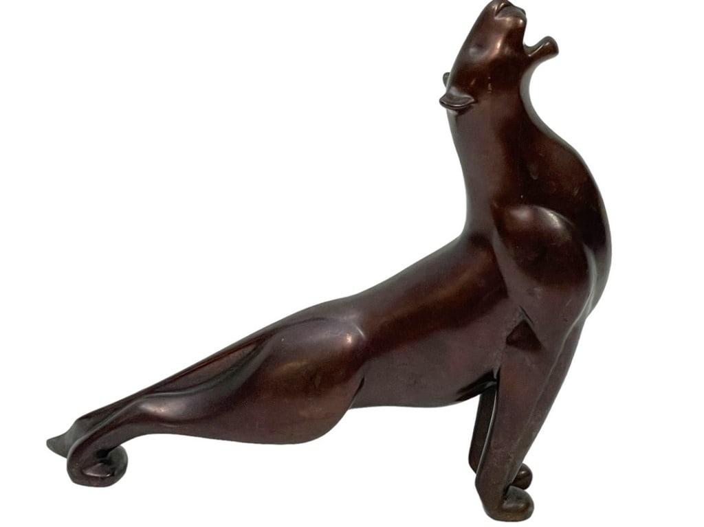 LOET VANDERVEEN BRONZE LION SCULPTURE 7" (1 of 6)