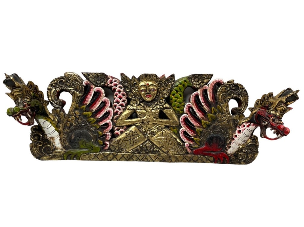 VINTAGE BALINESE TEMPLE MEDALION 33" (1 of 8)