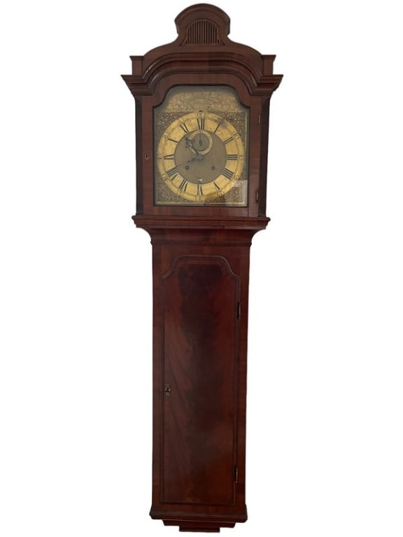 ANTIQUE GEORGE CLARKE  LONG CASE CORNER CLOCK 67" (1 of 7)