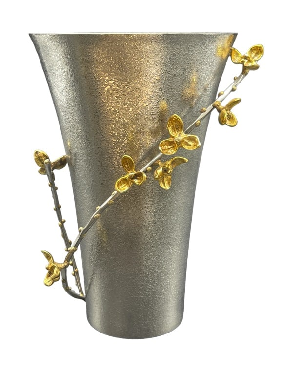 MICHAEL ARAM BITTERSWEET COLLECTION VASE: MICHAEL ARAM BITTERSWEET COLLECTION VASE -VERY GOOD PREOWNED CONDITION -APROX 7.5" H X 5"W