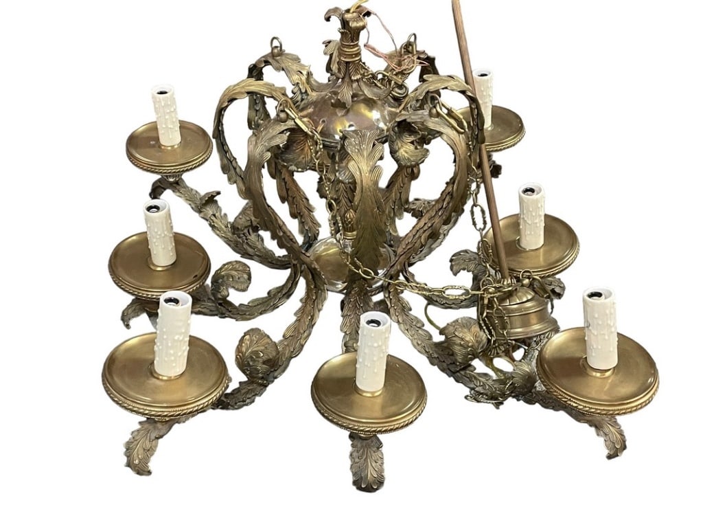 40" BRONZE 8 LIGHT CHANDELIER (1 of 6)
