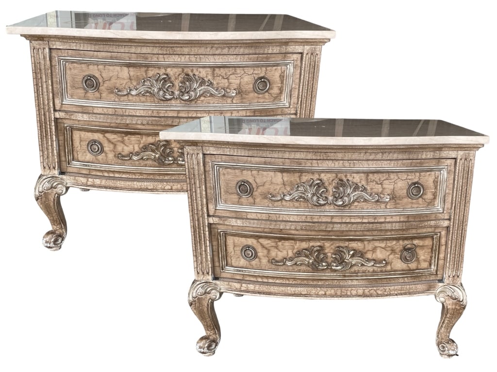 MARGE CARSON REGENCY STYLE END TABLE NIGHT STANDS (1 of 8)