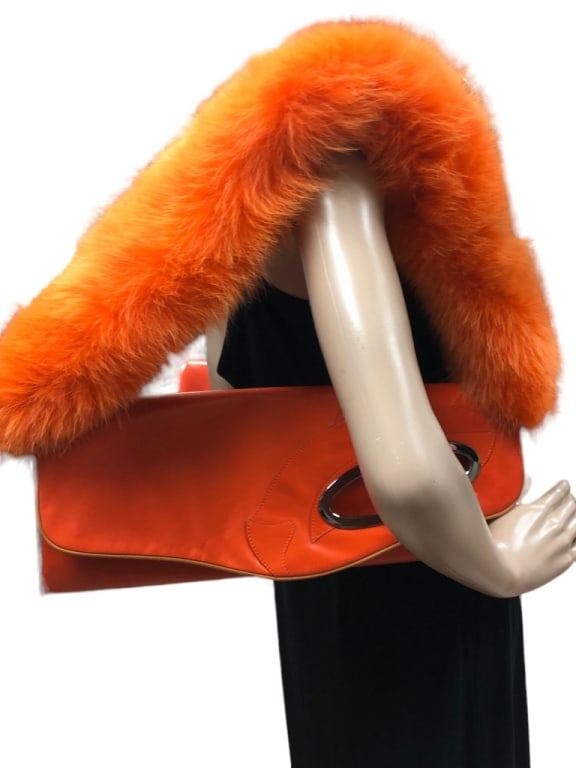 NEW EMMANUEL KATSAROS MEOW TAIL PURSE $5495: - NEW EMMANUEL KATSAROS MEOW TAIL PURSE $5495 - MADE IN ITALY - FOX TOOTH STYLE ZIPPER INSIDE - GF 11/1/23