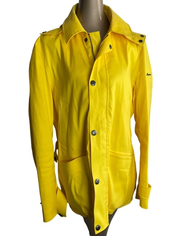 RALPH LAUREN YELLOW RAIN JACKET MADE IN ITALY SZ M (1 of 4)