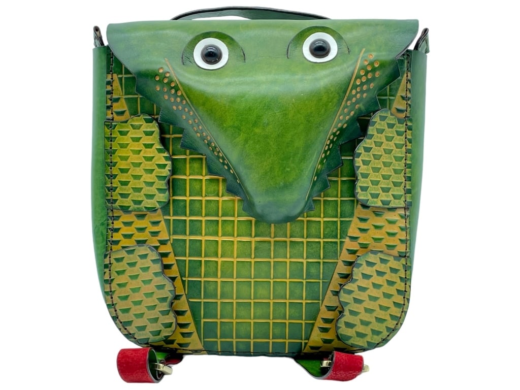 LEATHER 10" CROCODILE BACKPACK HANDBAG  $750 (1 of 4)