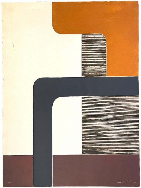 JACQUELINE DE BUTLER MID MOD ABSTRACT LITHO 31" (1 of 6)