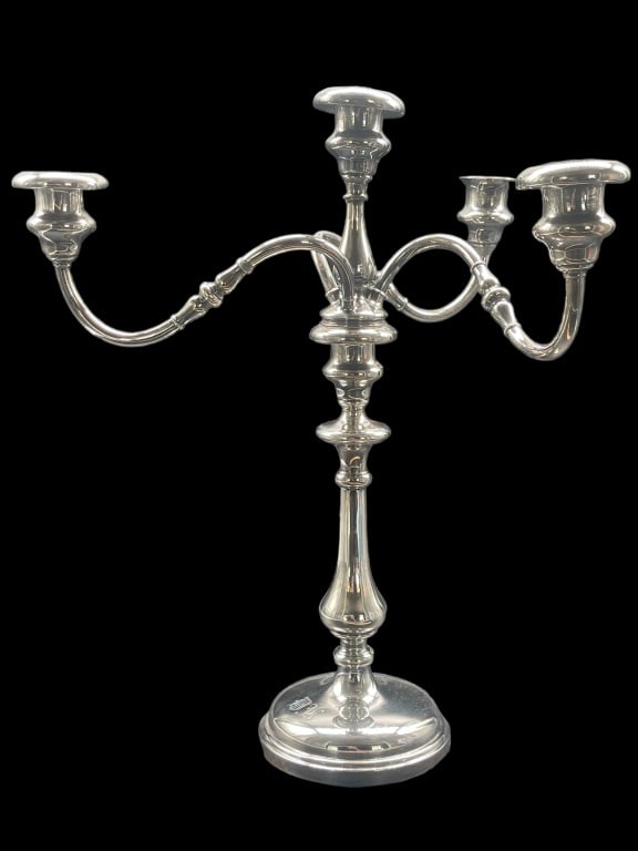 VTG STERLING SILVER 4 ARM CANDELABRA (1 of 2)