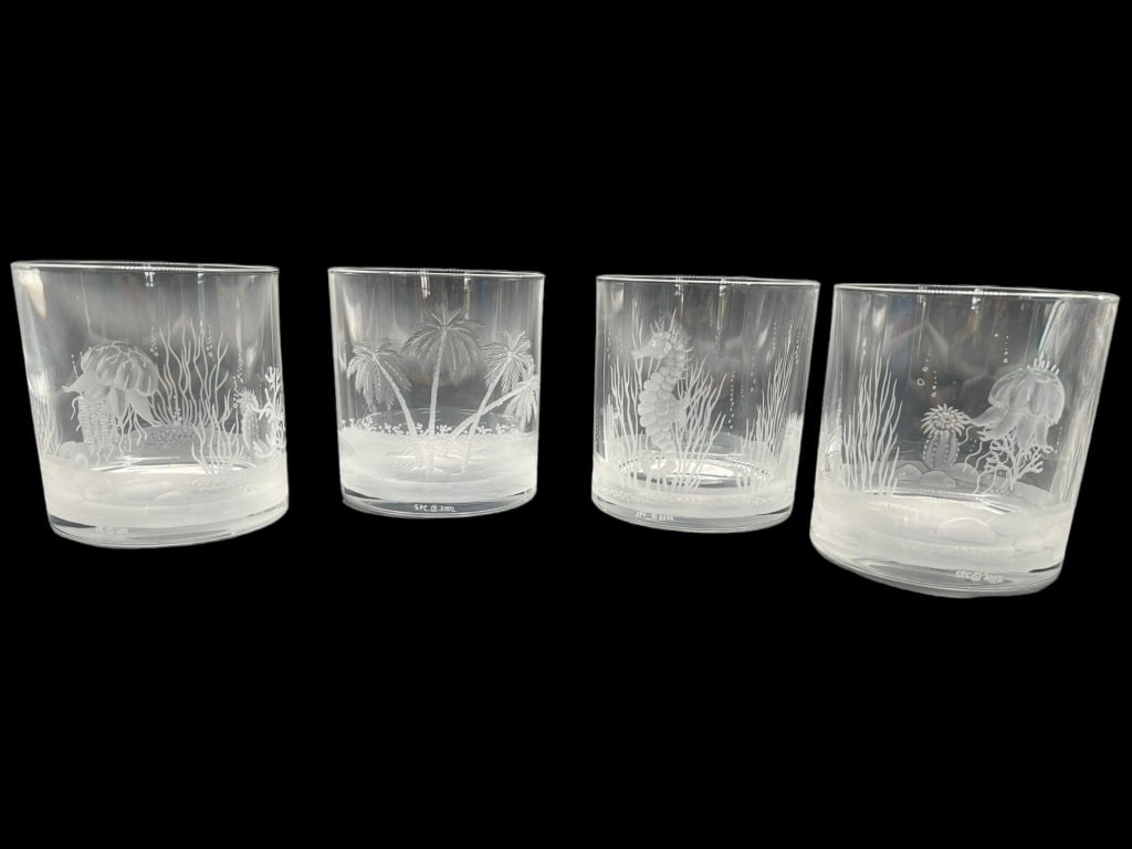 SET OF 4 SPC COASTAL BAR ROCK GLASSES (1 of 5)