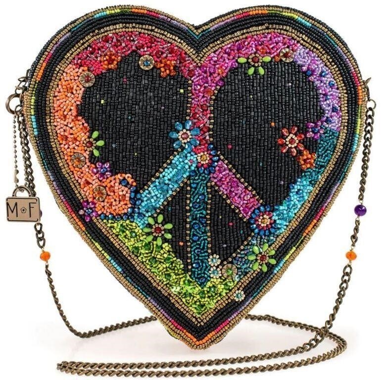 NEW! MARY FRANCES PEACE OUT CROSSBODY HANDBAG (1 of 3)