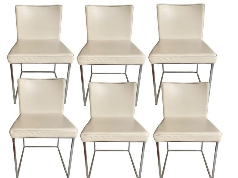 SET OF 6 CALLIGARIS MID MOD DINING CHAIRS (1 of 8)