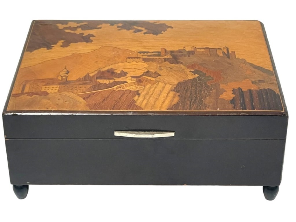 VINTAGE SWISS MUSIC BOX 9" (1 of 5)