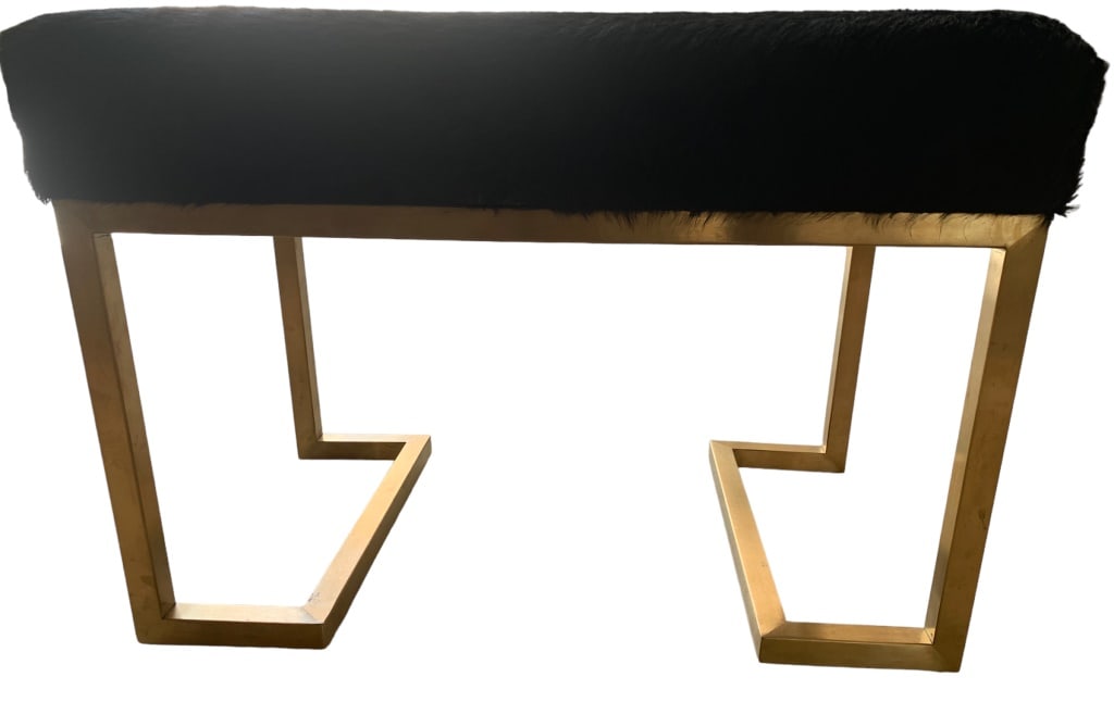 RESTORATION HARDWARE NATURAL HIDE BENCH (1 of 5)