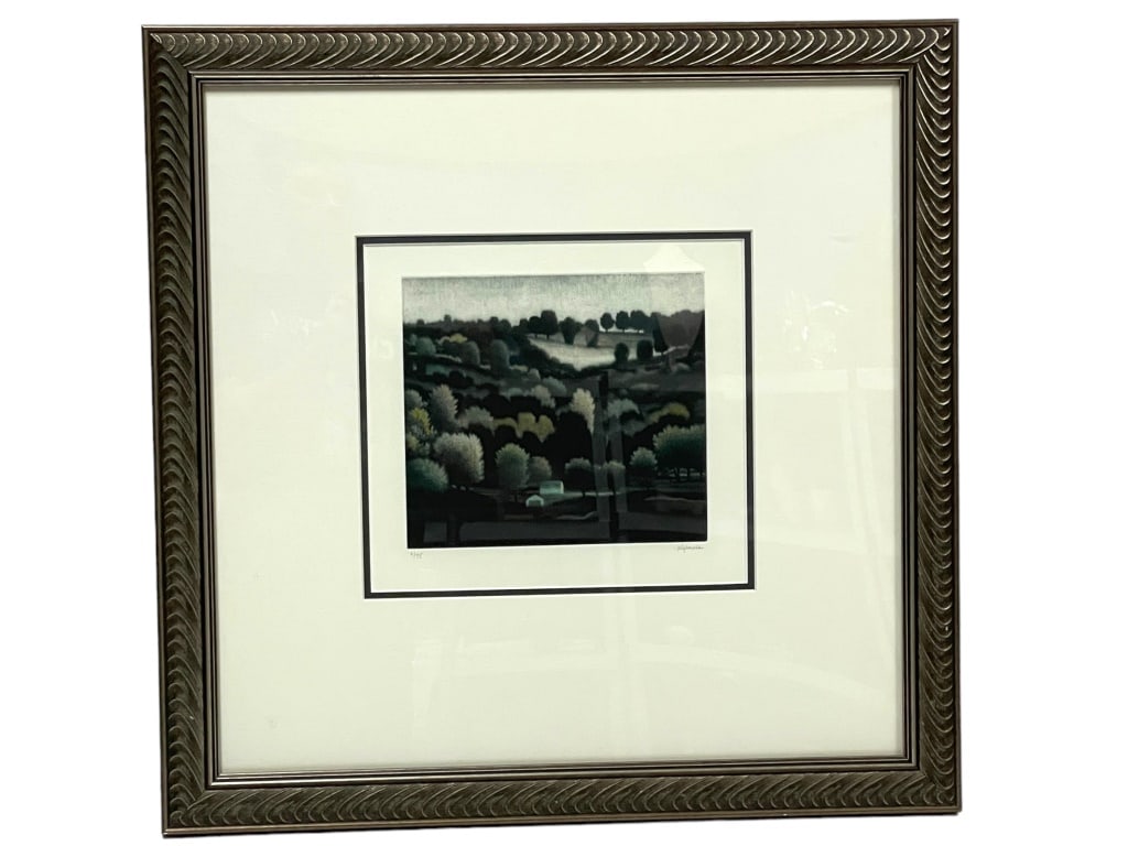 ROBERT KIPNESS THE BOAT HOUSE MESSOTINT PRINT 20" (1 of 8)